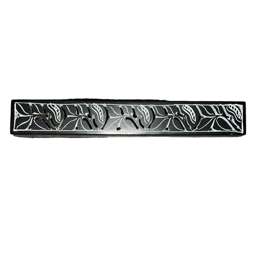Gently Used Incense Burner Box w/ White Design Engraved